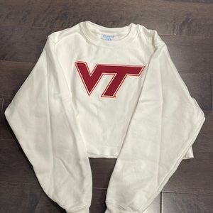 Virginia Tech Champion embroidered, cropped sweatshirt